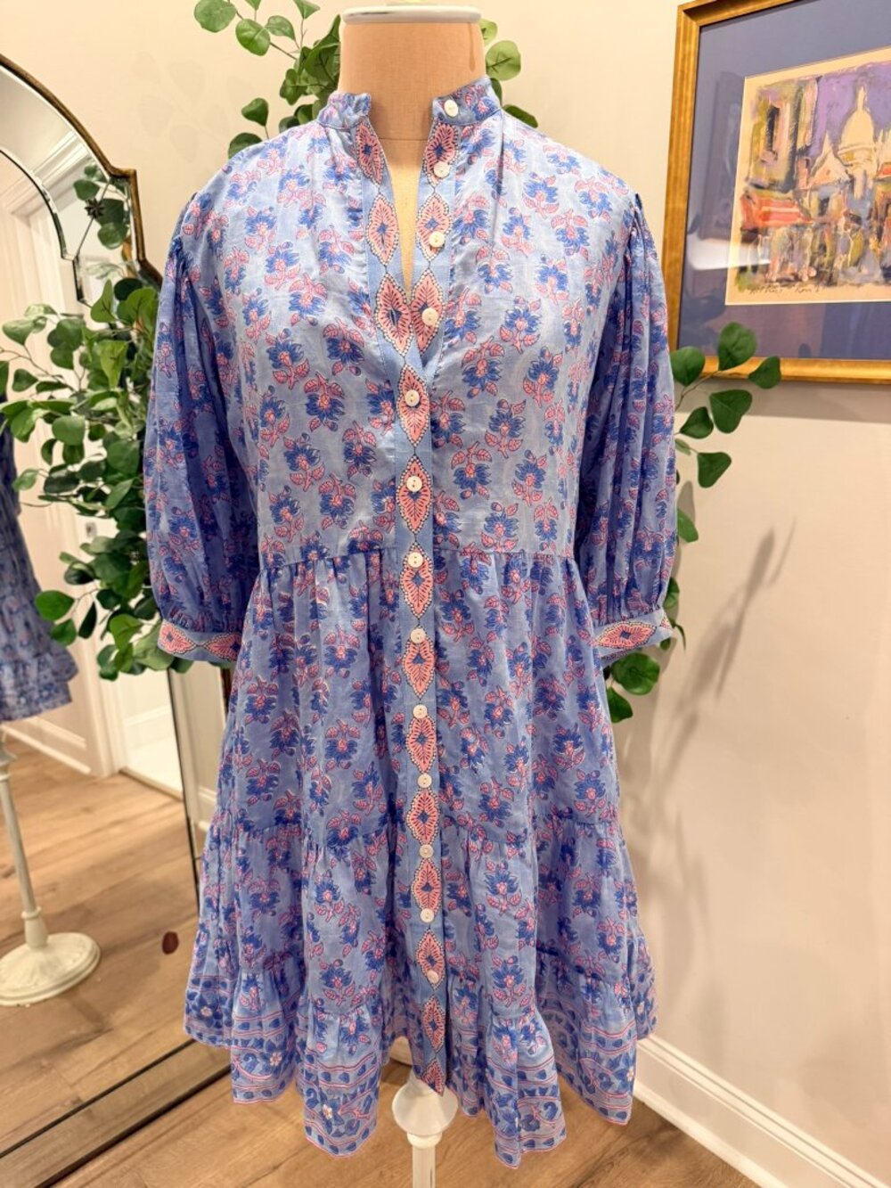 NWT Bell by Alicia Bell block print dress size S